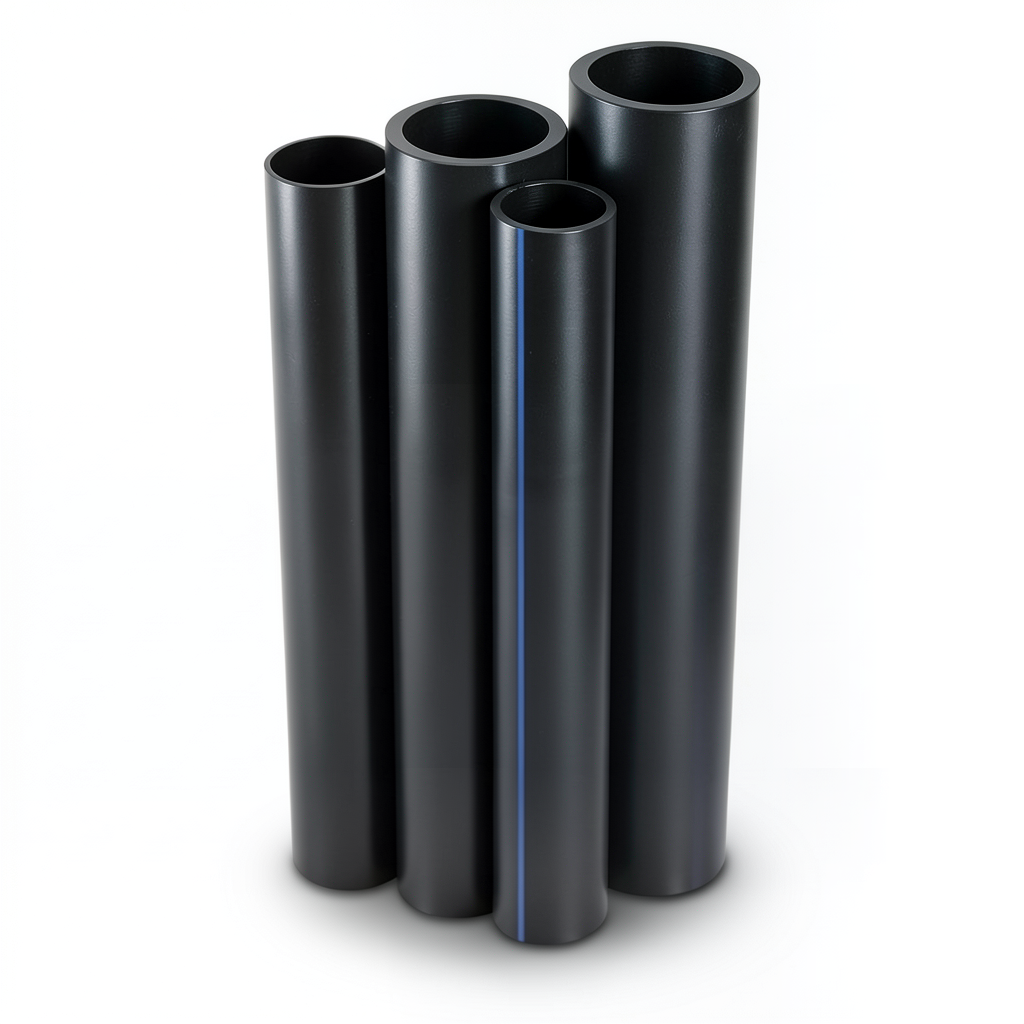 HDPE Pipes PE 80 Pressure 5 Bar Outer Diameter 800 mm Thickness 30.6 mm Black