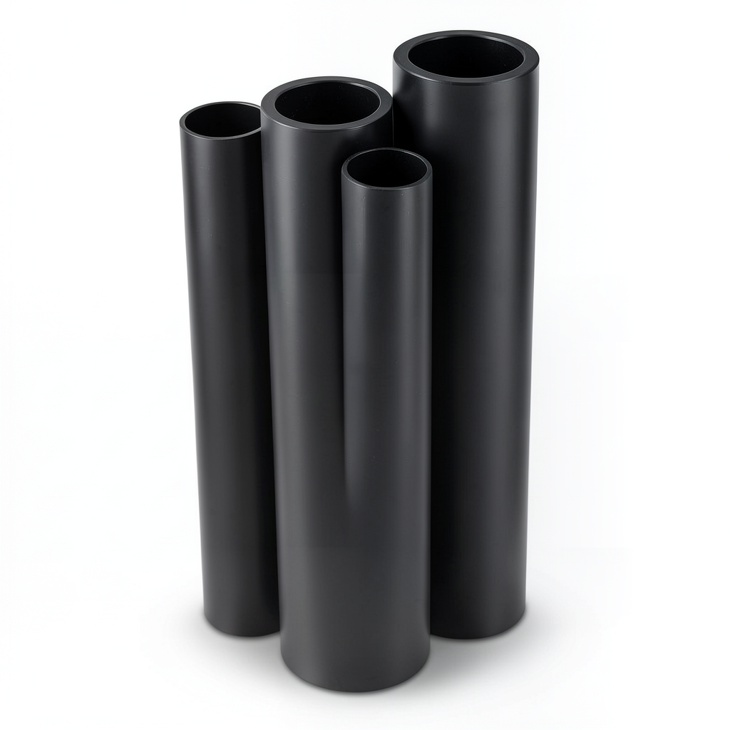 مواسير HDPE الراجحي PE 80 ضغط 5 بار قطر خارجي 900 مم سمك 34.4 مم لون أسود