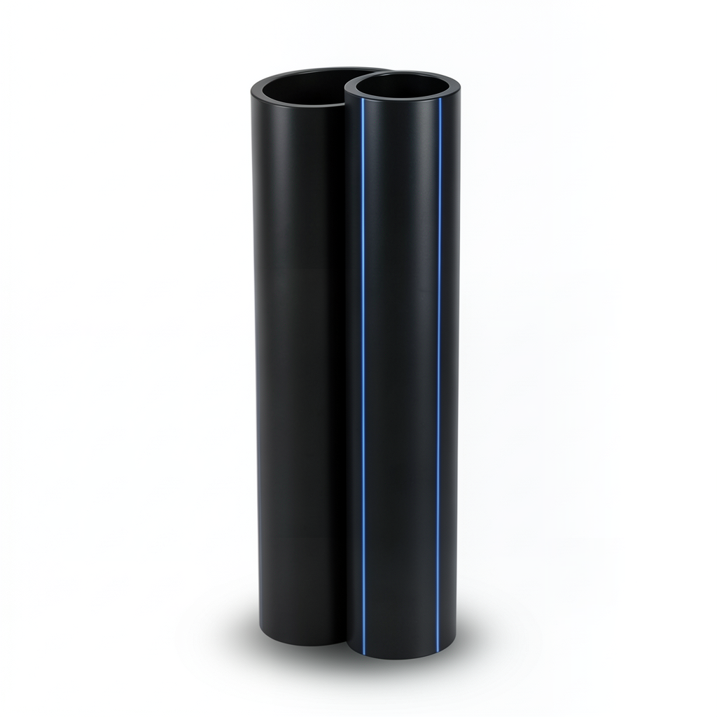 HDPE Pipes PE 80 Pressure 5 Bar Outer Diameter 630 mm Thickness 24.1 mm Black
