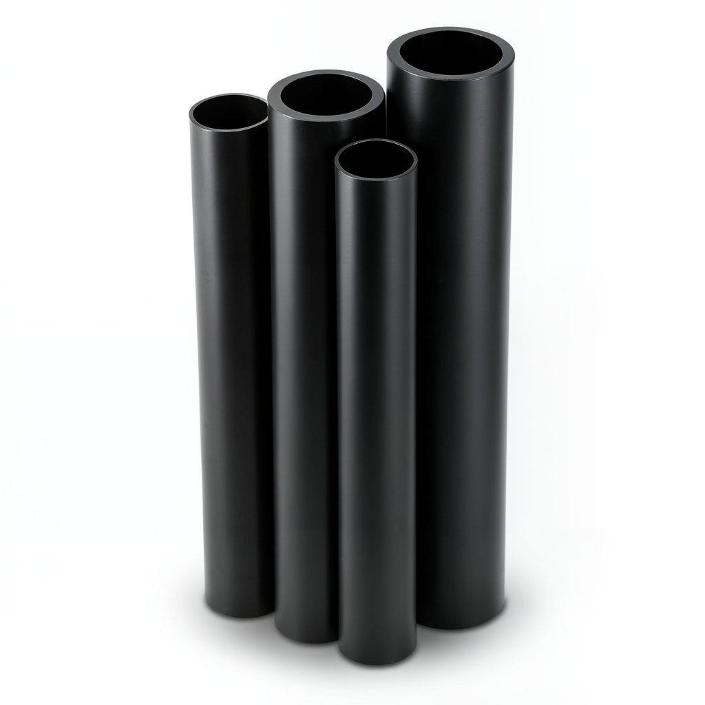 HDPE Pipes PE 80 Pressure 5 Bar Outer Diameter 1400 mm Thickness 53.5 mm Black
