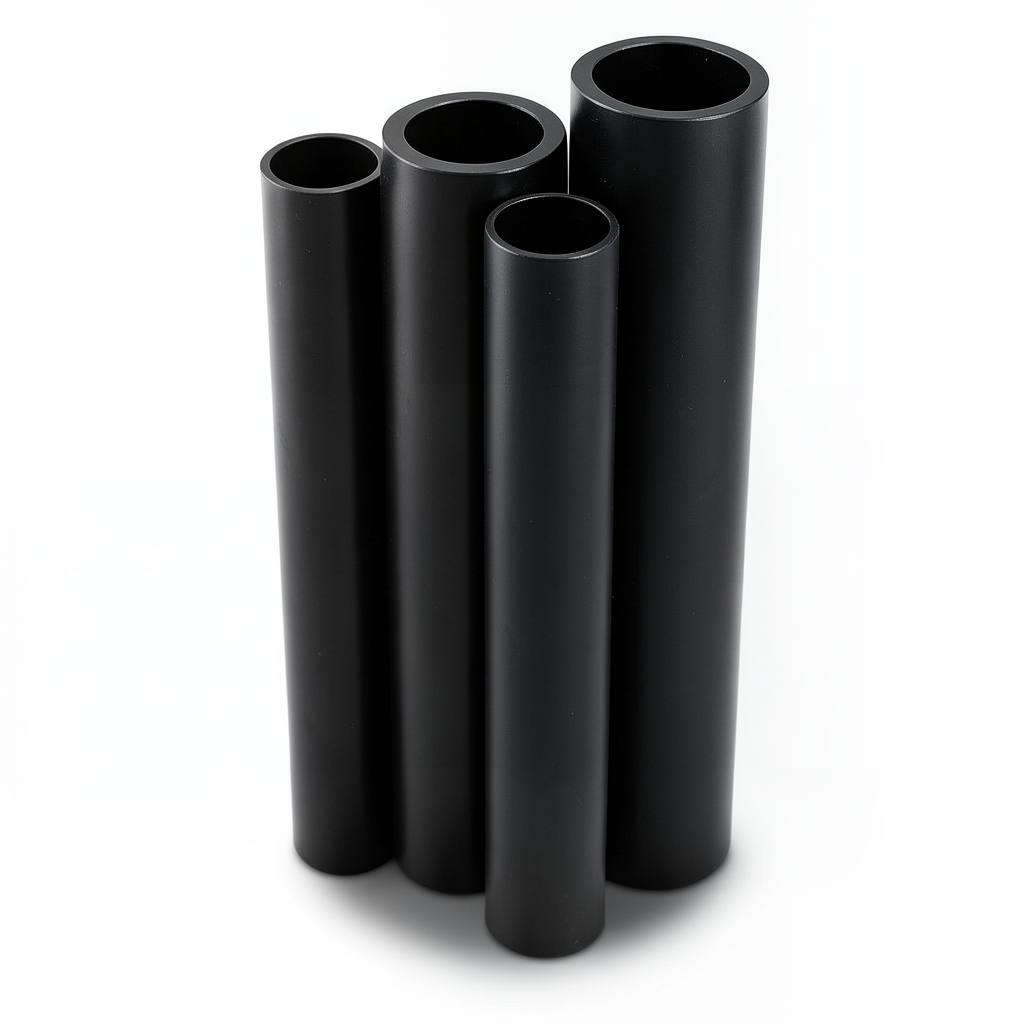 HDPE Pipes PE 80 Pressure 5 Bar Outer Diameter 1600 mm Thickness 61.2 mm Black