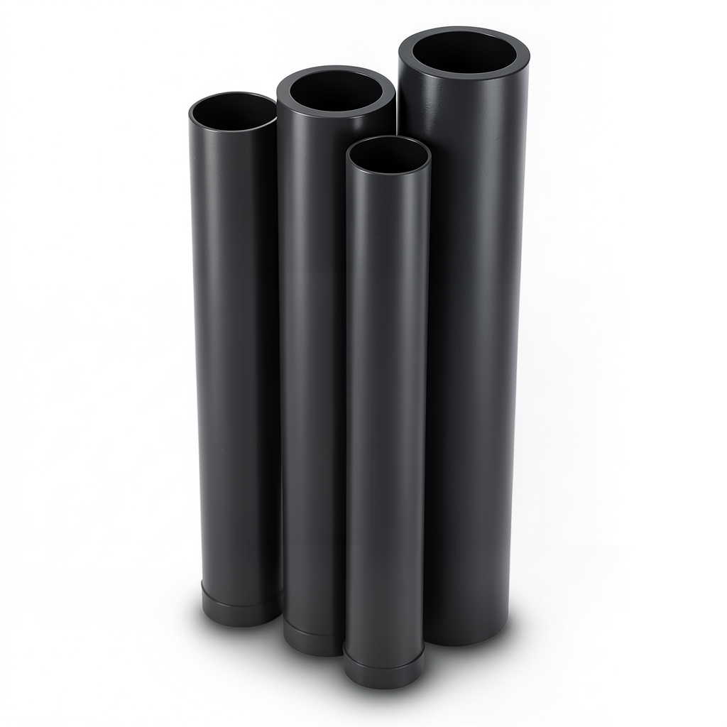 HDPE Pipes PE 80 Pressure 5 Bar Outer Diameter 1400 mm Thickness 53.5 mm Black