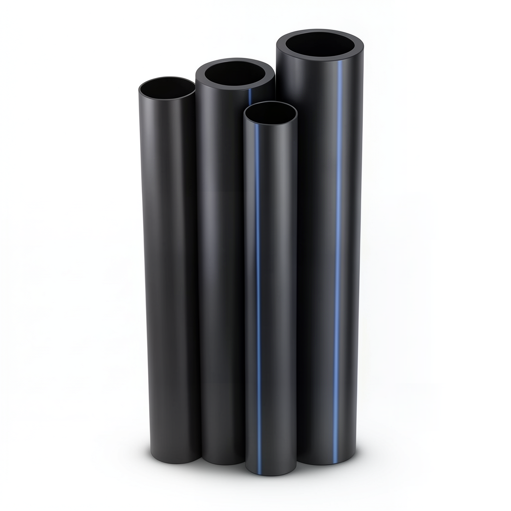 مواسير HDPE PE 80 ضغط 5 بار قطر خارجي 1600 مم سمك 61.2 مم لون أسود