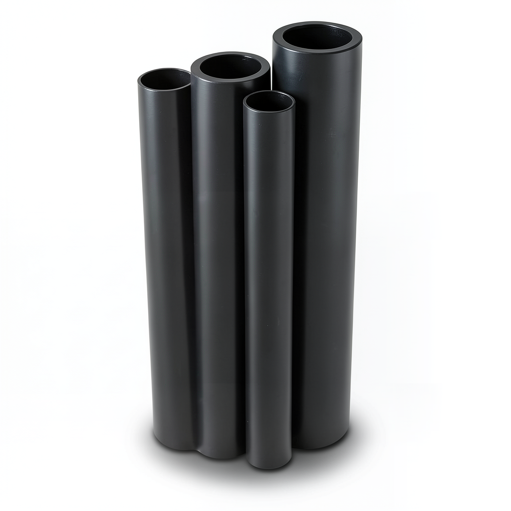 أنابيب HDPE PE 80 ضغط 3.2 بار قطر خارجي 500 مم سمك 12.3 مم أسود