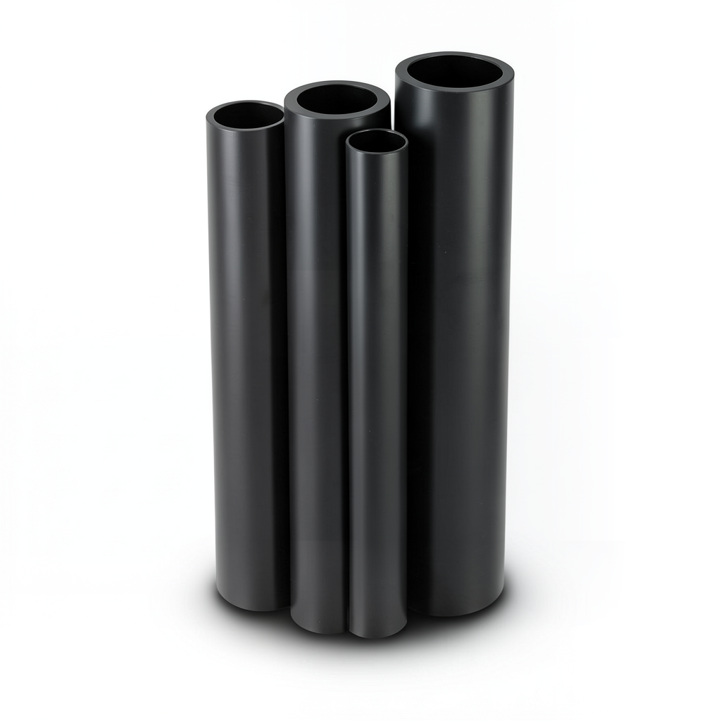 مواسير HDPE البولي ايثيلين PE 80 ضغط 3.2 بار قطر خارجي 315 مم سمك 7.7 مم لون اسود