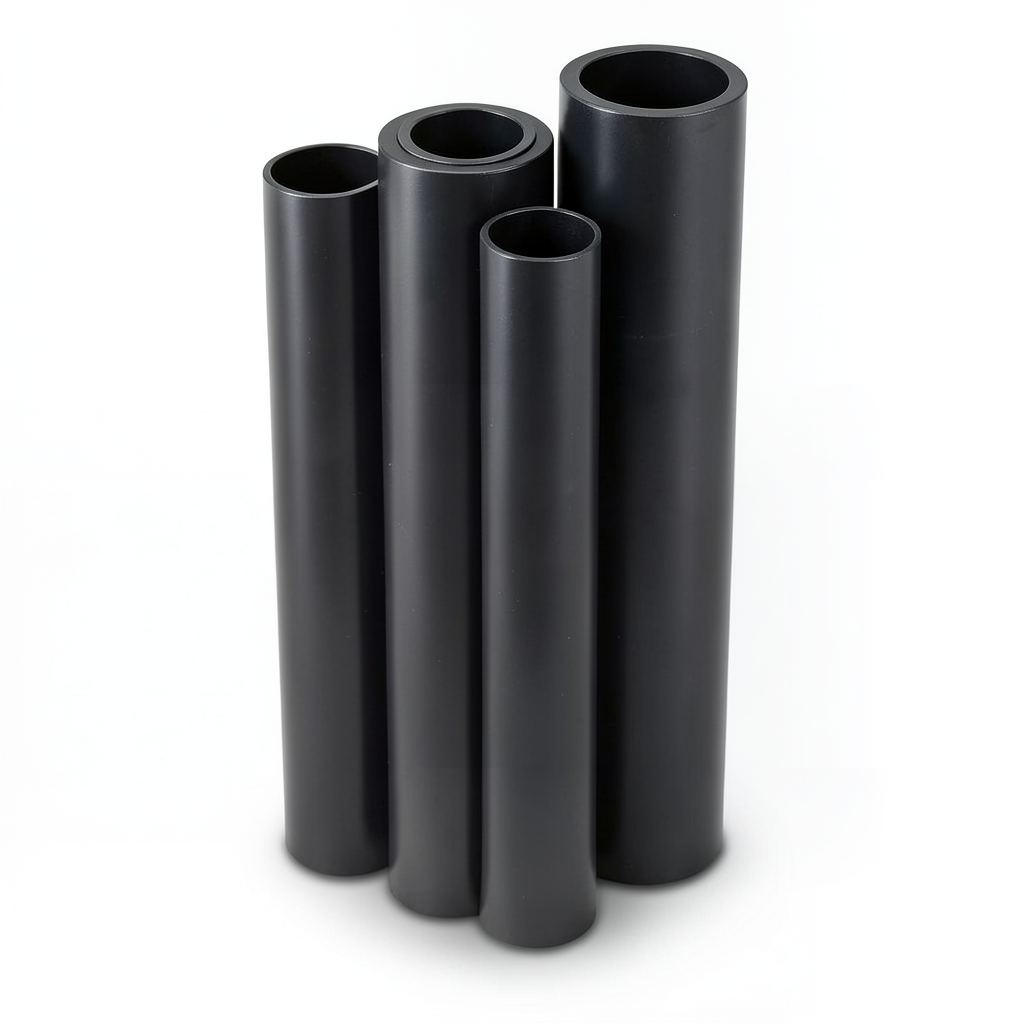 أنابيب HDPE PE 80 ضغط 3.2 بار قطر خارجي 630 مم سمك 15.4 مم لون أسود