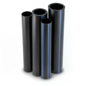 مواسير HDPE PE 100 ضغط 10 بار قطر خارجي 450 مم سمك 40.9 مم لون أسود