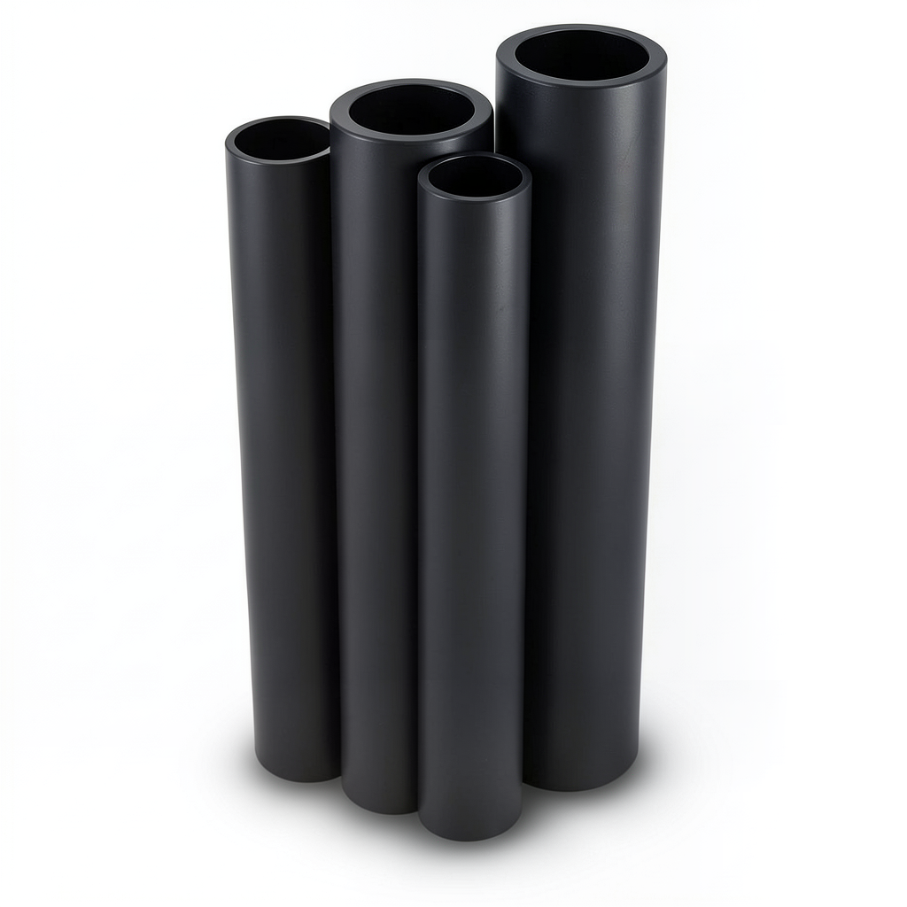 أنابيب HDPE PE 80 ضغط 3.2 بار قطر خارجي 450 مم سمك 11.0 مم لون اسود