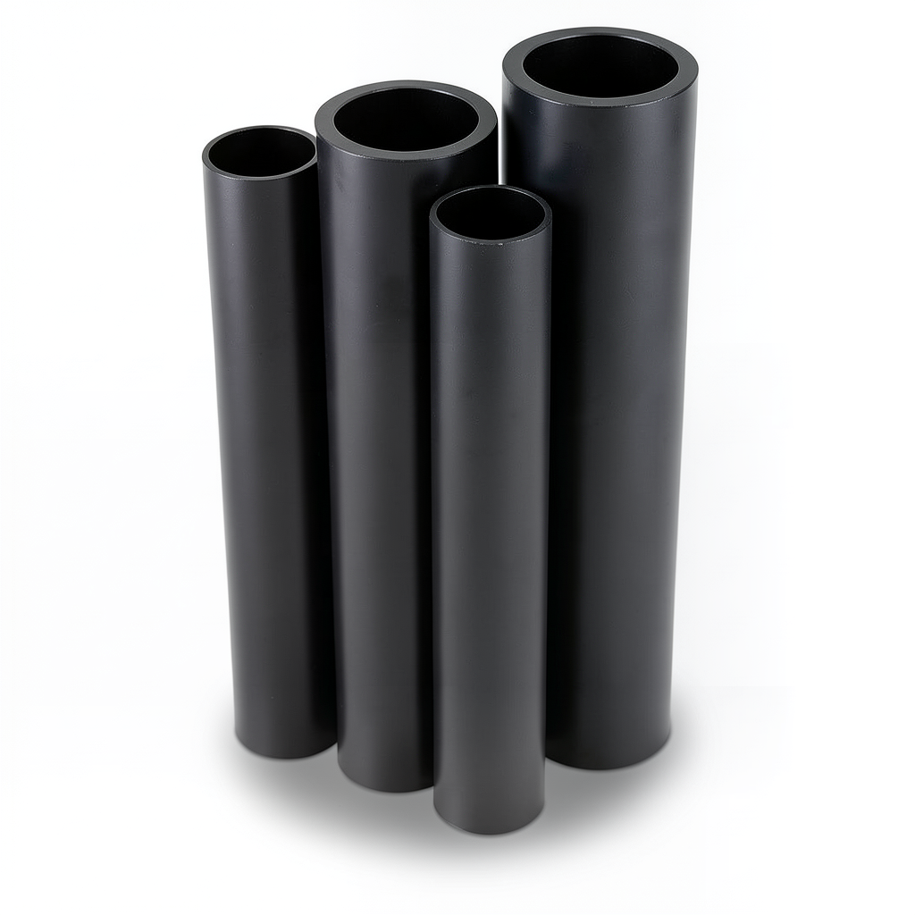 أنابيب HDPE PE 80 ضغط 3.2 بار قطر خارجي 500 مم سمك 12.3 مم أسود