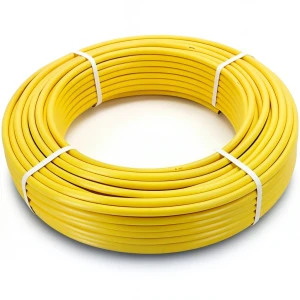 أنابيب HDPE PE 80 ضغط 8 بار قطر خارجي 63 مم سمك 5.8 مم لون أصفر
