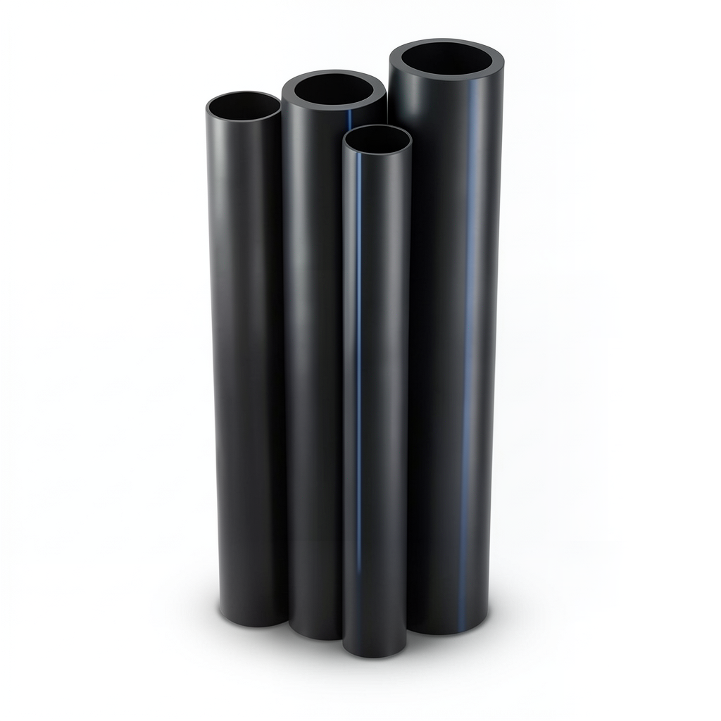 HDPE Pipes PE 100 Pressure 10 Bar 500 mm Diameter 45.5 mm Thickness Black