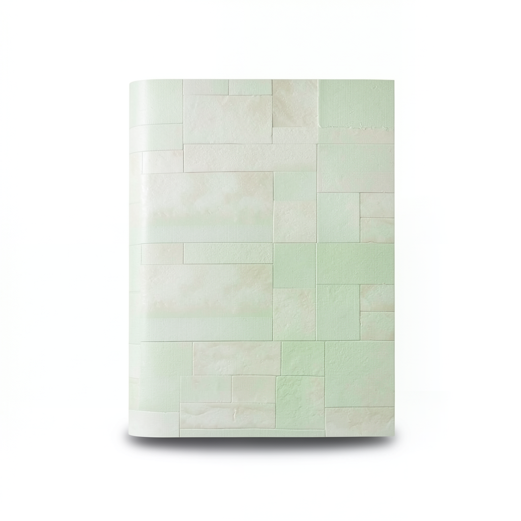 Modern Wall Covering 10m x 53cm Light Green with Beige