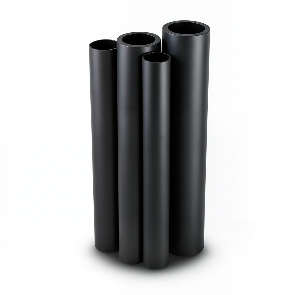 أنابيب HDPE الراجحي PE 80 ضغط 8 بار قطر 500 مم سمك 45.5 مم لون أسود