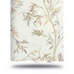 German Wall Covering, beige color, Leaf-patterned design, size 10 x 0.53 meters, model 10388-11