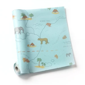 Youth and Children Wallpaper Light Blue 10m x 0.53m, Model GK8983