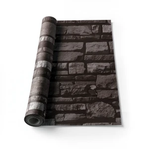 Modern Wallpaper 15.6m×100cm Dark Brown Color
