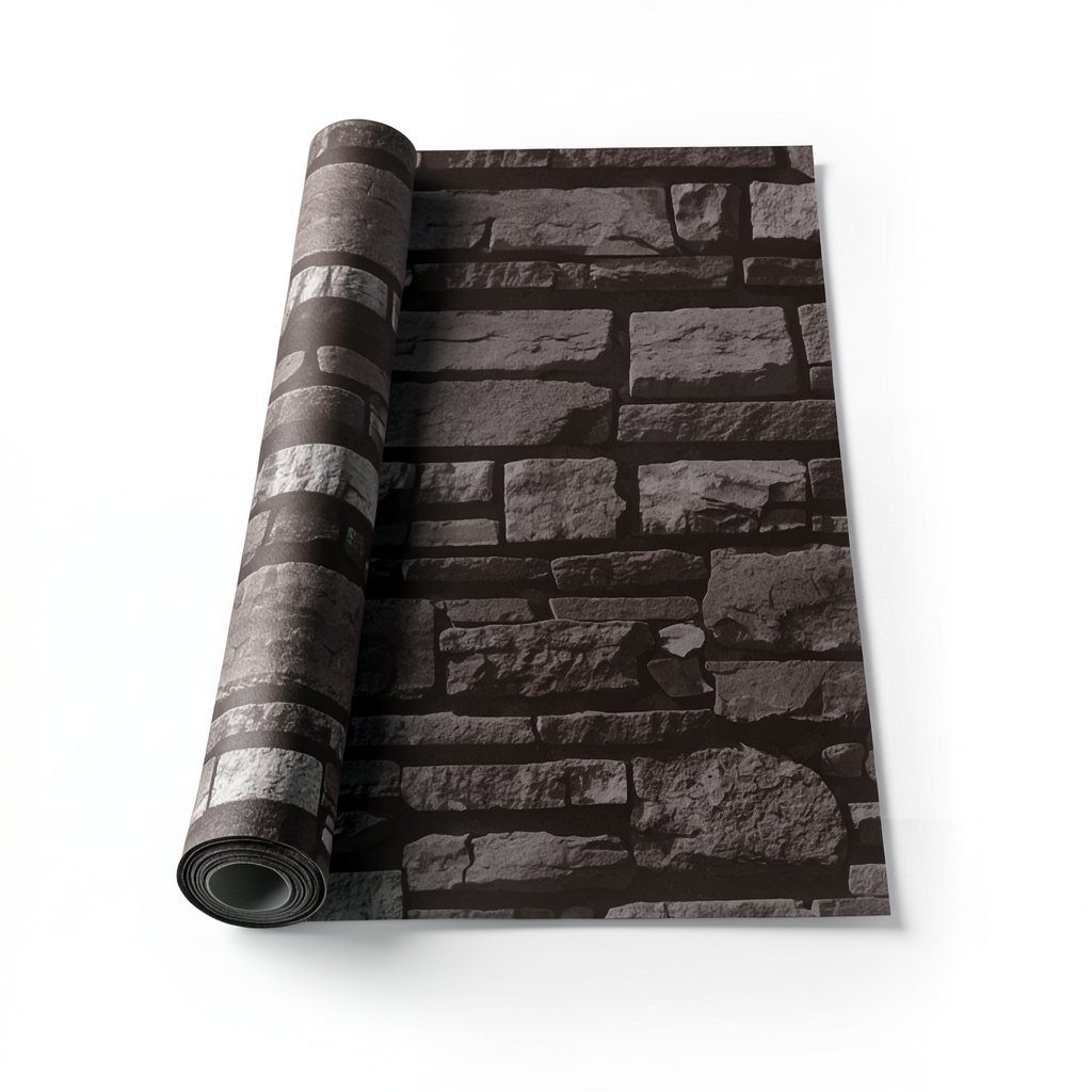 Modern Wallpaper 15.6m×100cm Dark Brown Color
