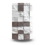 Modern Wall Covering 15.6m x 100cm White with Brown