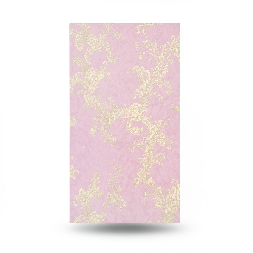 Italian Wall Covering Pink Color Length 10 m Width 0.73 m Model 25070