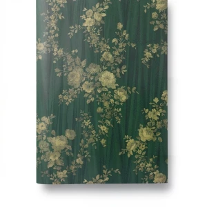 Italian Wall Decoration Floral Wallpaper 10m×0.73m Dark Green