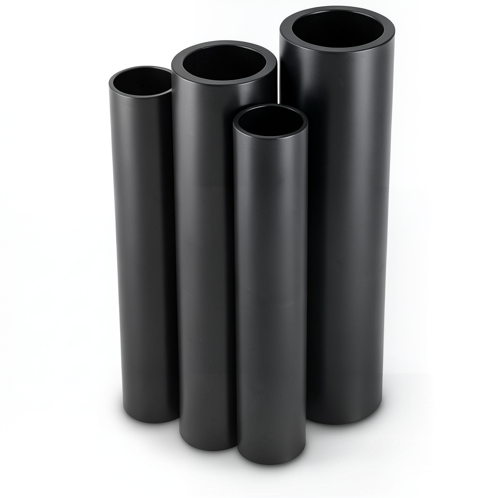 مواسير HDPE PE 80 ضغط 3.2 بار قطر خارجي 800 مم سمك 19.6 مم لون اسود