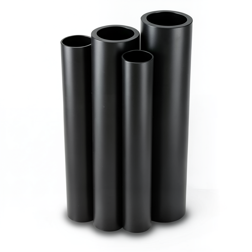 مواسير HDPE PE 100 ضغط 10 بار قطر خارجي 450 مم سمك 40.9 مم لون أسود