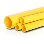مواسير HDPE PE 100 ضغط 10 بار قطر خارجي 450 مم سمك 40.9 مم لون أصفر