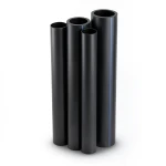 مواسير HDPE بولي ايثيلين عالي الكثافة PE 80 ضغط 8 بار قطر 450 مم سمك 40.9 مم لون أسود