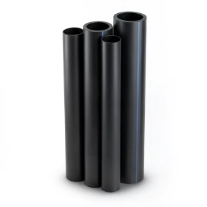 مواسير HDPE بولي ايثيلين عالي الكثافة PE 80 ضغط 8 بار قطر 450 مم سمك 40.9 مم لون أسود