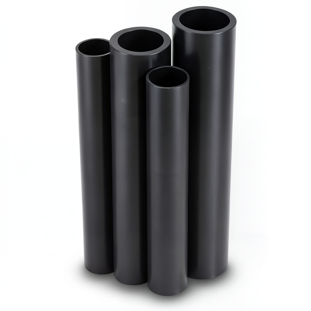 HDPE Pipe PE 80 Schedule 10 Bar 560 mm OD 50.9 mm Thickness Black