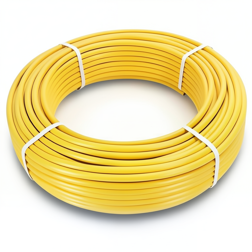 أنابيب HDPE PE 80 ضغط 8 بار قطر خارجي 63 مم سمك 5.8 مم لون أصفر