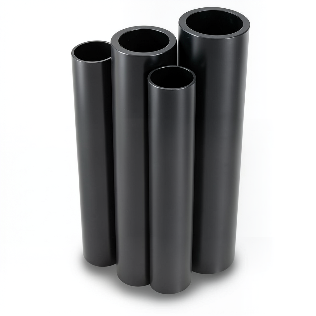 HDPE Pipes PE 100 Pressure 10 Bar 500 mm Diameter 45.5 mm Thickness Black