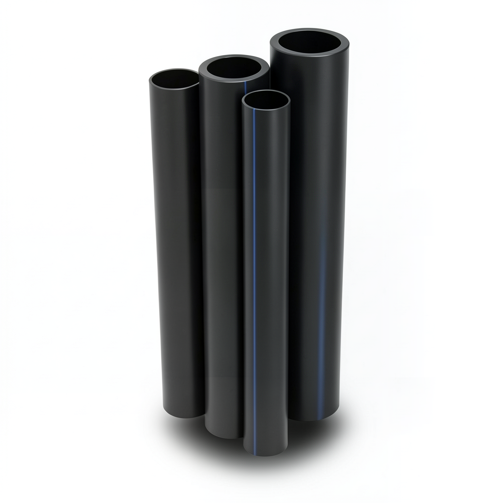 Al-Rajhi HDPE Pipes PE 80 Pressure 8 Bar 500 mm Diameter 45.5 mm Thickness Black