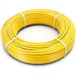 أنابيب HDPE PE 80 ضغط 8 بار قطر خارجي 75 مم سمك 6.8 مم لون أصفر