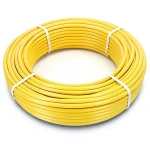 أنابيب HDPE الراجحي PE 100 ضغط 10 بار قطر خارجي 90 مم سمك 8.2 مم لون أصفر