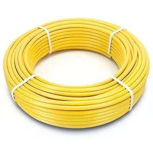 أنابيب HDPE الراجحي PE 100 ضغط 10 بار قطر خارجي 90 مم سمك 8.2 مم لون أصفر
