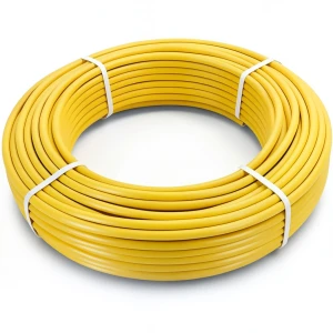 أنابيب HDPE PE 80 ضغط 8 بار قطر خارجي 63 مم سمك 5.8 مم لون أصفر