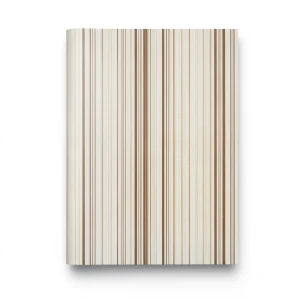 ورق حائط تصميم مقلم بيج فاتح مع خطوط بنية 15.6 م×106 سم