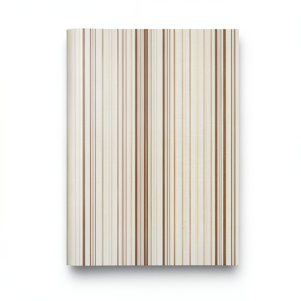 Wallpaper Striped Design Light Beige with Brown Stripes 15.6m×106cm