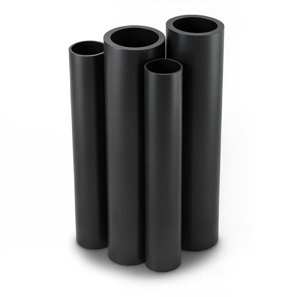 HDPE Pipes PE 100 Pressure 10 Bar 500 mm Diameter 45.5 mm Thickness Black