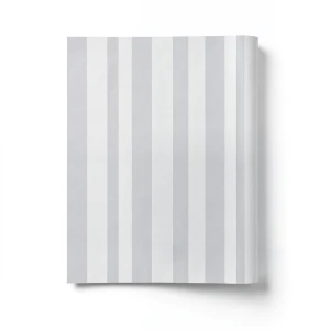 ورق حائط تصميم مقلم مقاس 15.6 م×106 سم لون رمادي فاتح