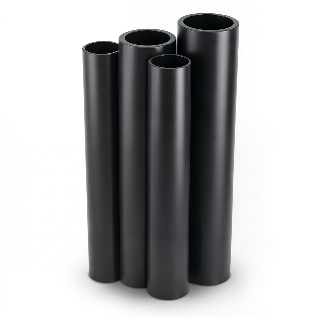 Al-Rajhi HDPE Pipes PE 80 Pressure 8 Bar 500 mm Diameter 45.5 mm Thickness Black
