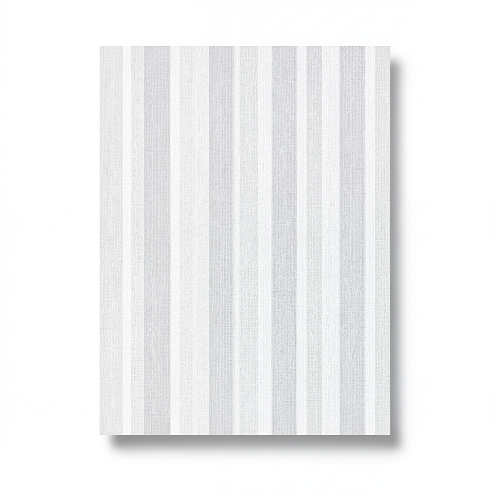 Wall Decoration Striped Design Size 15.6m×100cm Snow with Light Gray