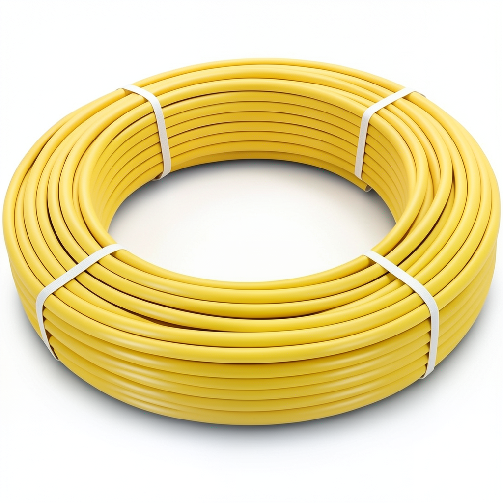 أنابيب HDPE PE 80 ضغط 8 بار قطر خارجي 110 مم سمك 10 مم لون أصفر