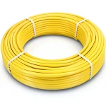 أنابيب HDPE PE 100 ضغط 10 بار قطر خارجي 75 مم سمك 6.8 مم لون أصفر