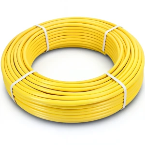 أنابيب HDPE PE 100 ضغط 10 بار قطر خارجي 75 مم سمك 6.8 مم لون أصفر