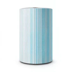 Wallpaper Striped Design Size 15.6m×106cm Cyan with Gray