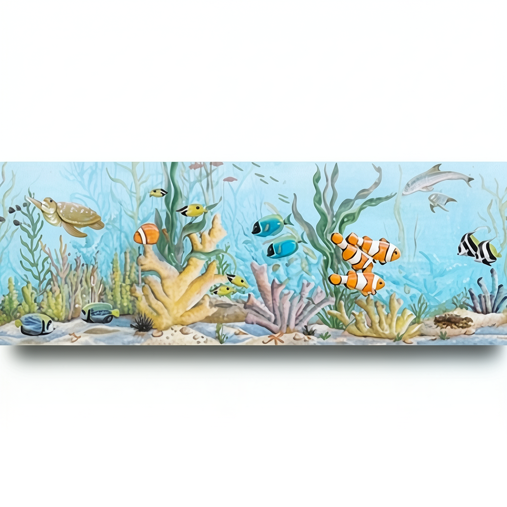 Youth and Children Wall Decoration 10m x 0.53m Multicolor