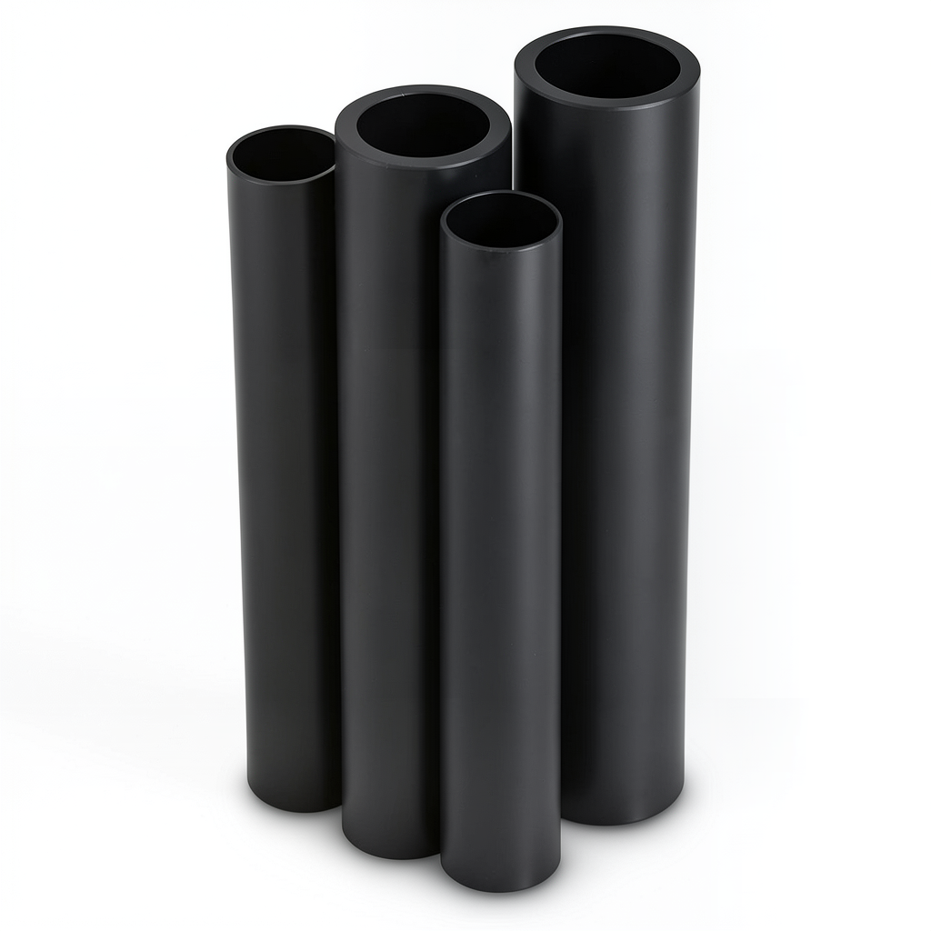 مواسير HDPE PE 80 ضغط 10 بار قطر خارجي 560 مم سمك 50.9 مم لون أسود