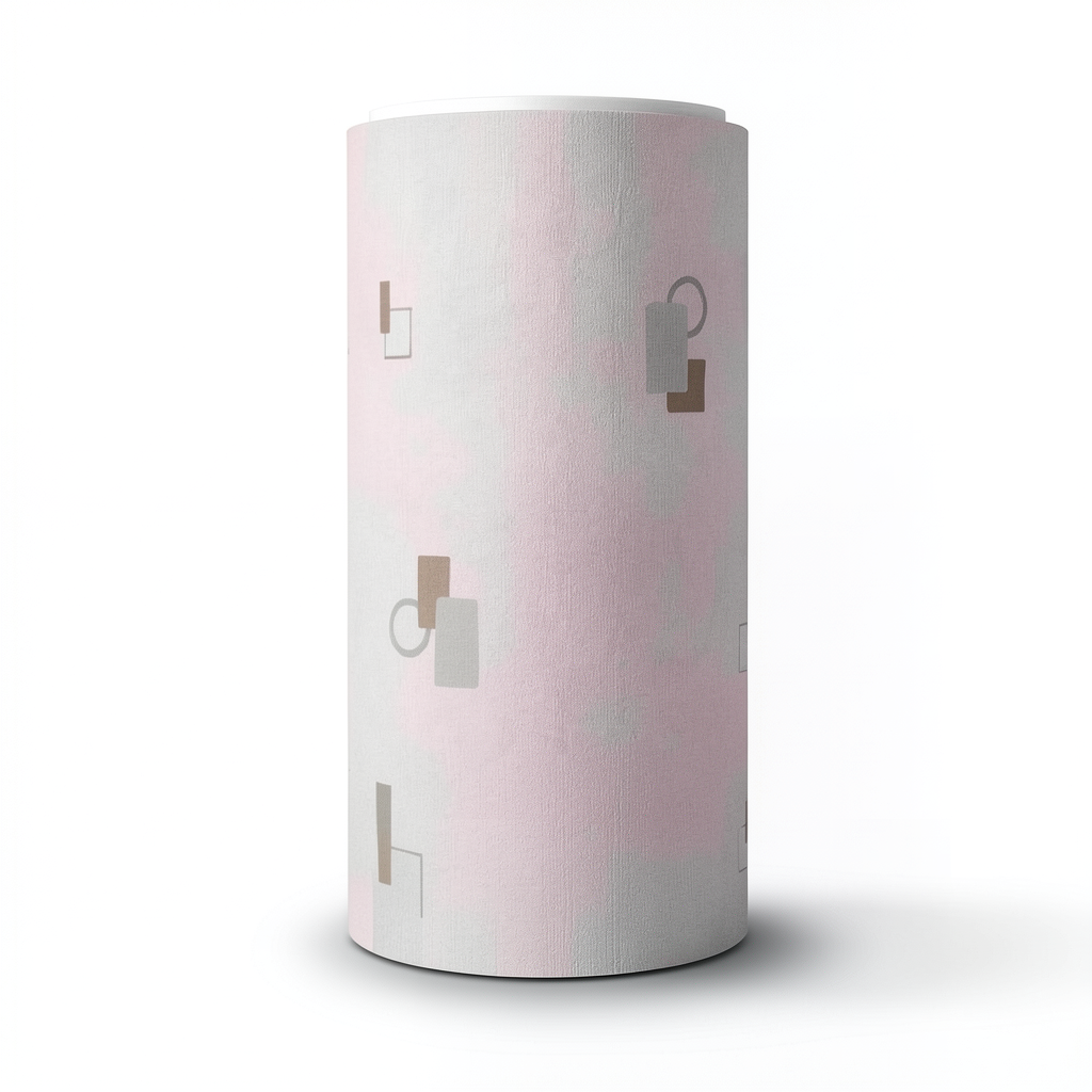 Classic Wallpaper Vinyl Sheath Length 15.6m Width 106cm Light Pink Gray Brown